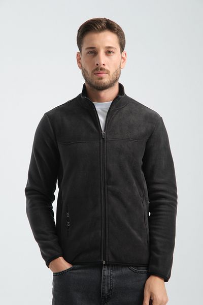 Shooter Ανδρικό φούτερ Fleece - Premium Winter, Minimal Embroidery, Regular Fit με φερμουάρ