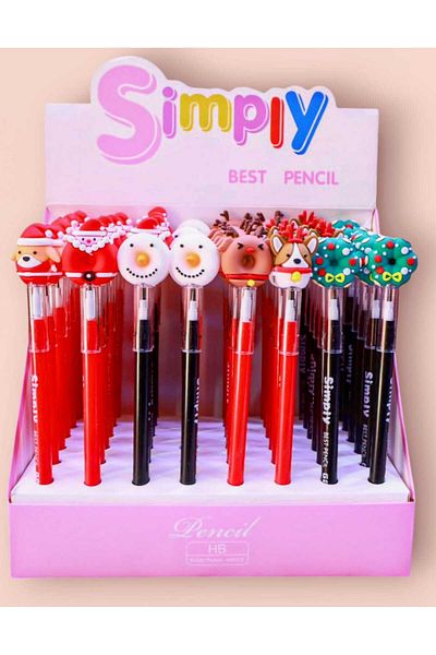 izmir yazici servis Christmas Egg Laying Pencil Set Set of 6 Santa Claus Christmas Christmas