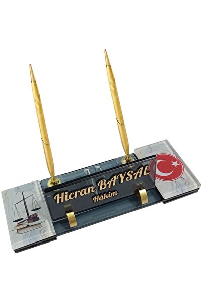 Sentez Masa Üstü İsimlik Adalet Terazisi Avukat Masa Isimliği