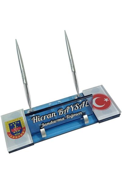 Sentez Masa Üstü İsimlik Sentez  Elit Kristal Masa İsimliği Türk Bayrağı Jand...