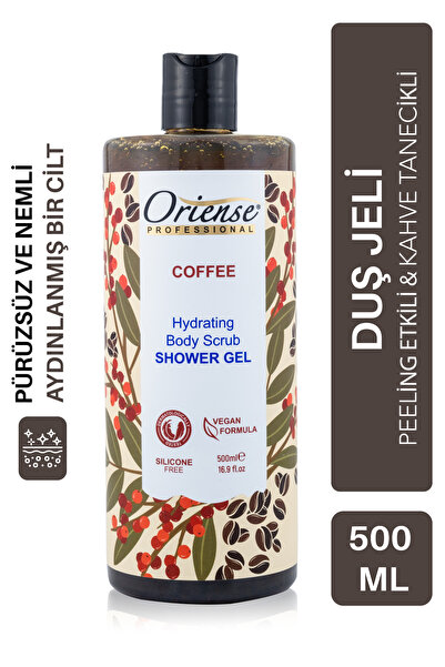 ORİENSE 500ml Nemlendirici Peeling Etkili Duş Jeli Kahve
