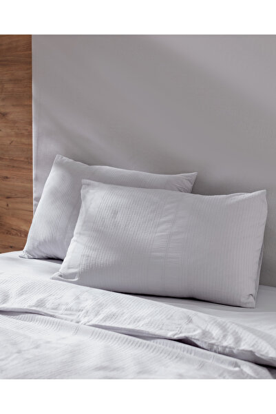 Madame Coco Rosalie Single 100% Cotton Dobby Duvet Cover Set - Light Gray