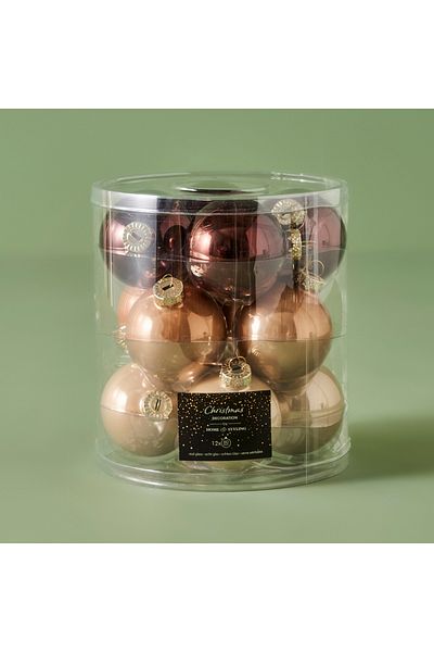 Bella Maison Διακοσμητικό Στολίδι 12 τμχ Καφέ (6 CM)