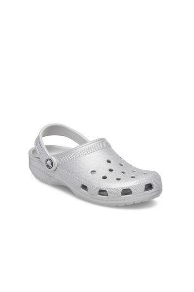Crocs Classic Glitter Clog K Kids Slippers - Silver