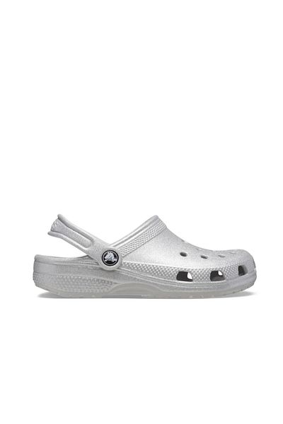Crocs Classic Glitter Clog K Kids Slippers - Silver