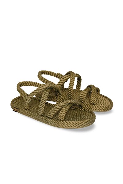 Nomadic Republic Tahiti Kauçuk Tabanlı Erkek Halat Sandalet Haki