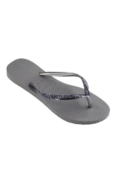 Havaianas Steel Gray Slim Glitter Ii Slippers