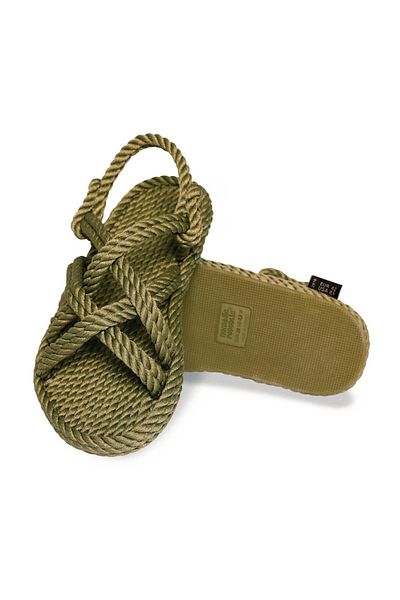 Nomadic Republic Ανδρικά πέδιλα από σχοινί από καουτσούκ Bodrum Khaki