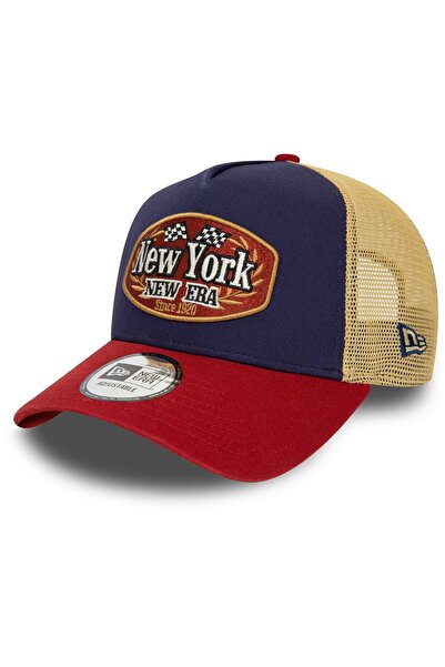 NEW ERA قبعة E-frame Trucker للجنسين باللون الأزرق الداكن