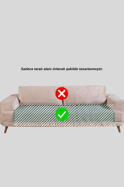Miracolo Home Set de 2 huse de canapea din bumbac albastru - 115x200, model în dungi cu franjuri în față