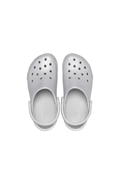 Crocs Papuci Classic Glitter Clog K pentru copii - Argintiu
