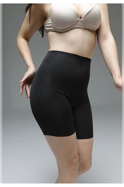 MİSTİRİK Corset cu pantaloni scurți sport negri, model Anoky, tăiat cu laser
