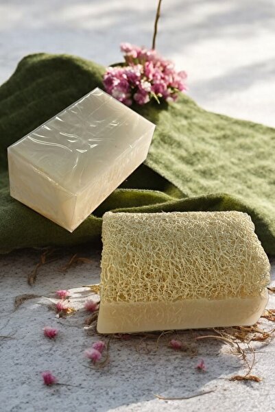 EM AMANOS BEAUTY Doğal Kabak Lifli Eşek Sütlü Sabun Yaşlanma Karşıtı Antioksidan Koruma Cilt Tonunu Eşitleme