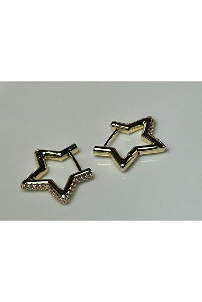 LULU CARLA Tasarım Atölyesi Yıldız Şeklinde Çelik Küpe