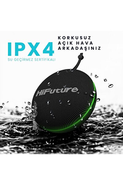 HiFuture مكبر صوت محمول Altus Red - بلوتوث 5.3، 10 وات Ipx4 مقاوم للماء