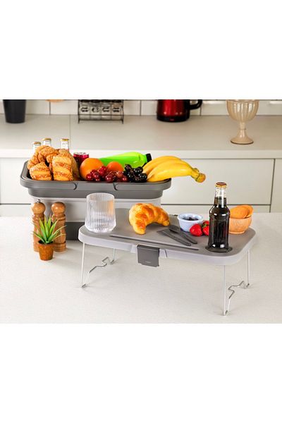 Muba Consept Folding Picnic Set |   Silicone Basket with Table 24 Lt Camping Bag