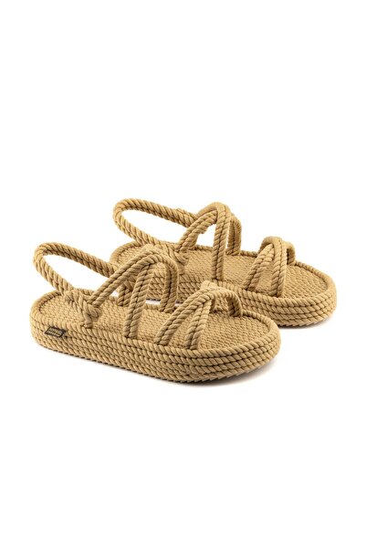 Nomadic Republic Tahiti Platform Women's Rope Sandals - Beige