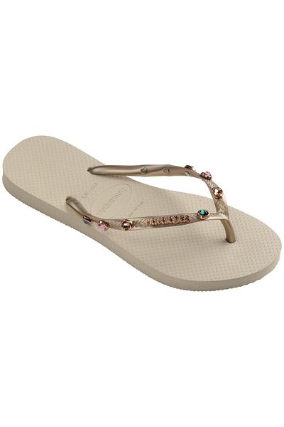 Havaianas Μπεζ λεπτές πολυτελείς παντόφλες