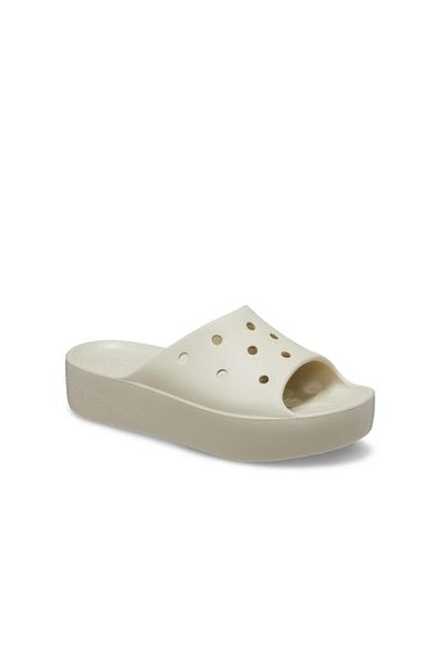 Crocs Classic Platform Slide Kadın Terlik - Ekru