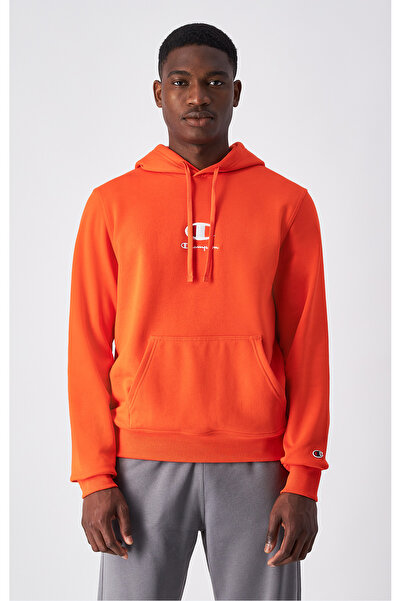 Champion Script Shop Hooded Sweatshirt Turuncu Erkek Kapüşonlu Sweatshirt-220...
