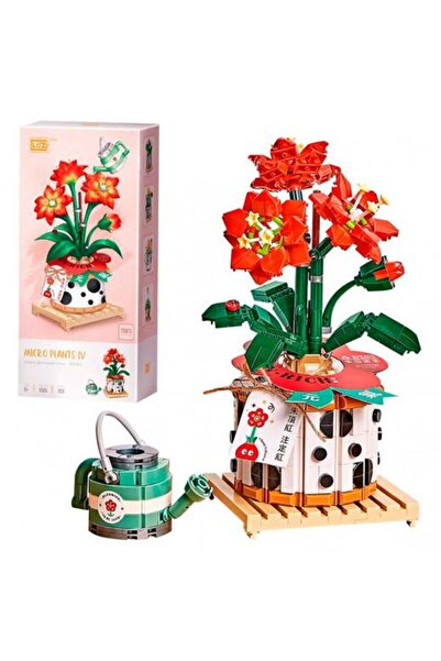 Seher Micro Building Block with Flowers in a Buildable Pot Celebration Gift 703 Pieces