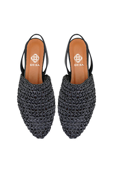 Desa Women's Black Braided Slippers