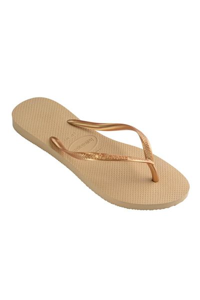 Havaianas Papuci subțiri aurii