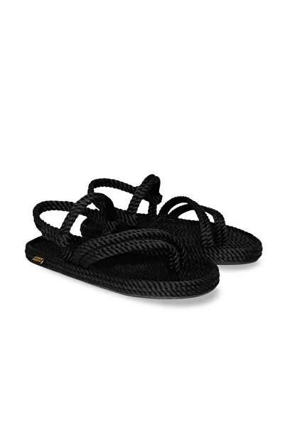 Nomadic Republic Cancun Rubber Sole Women's Rope Sandals Black