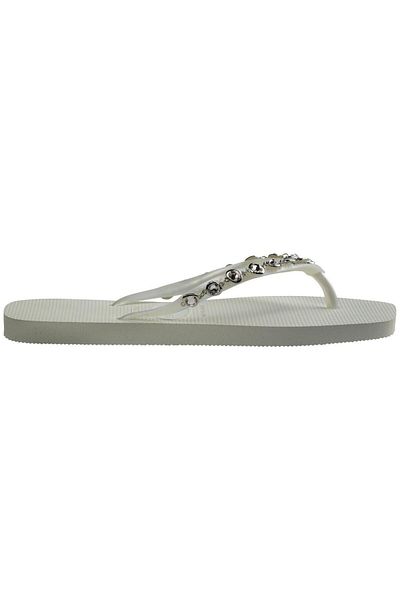 Havaianas White Thin Design Lux Slippers