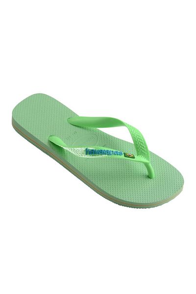 Havaianas Brasil Logo Slippers Green
