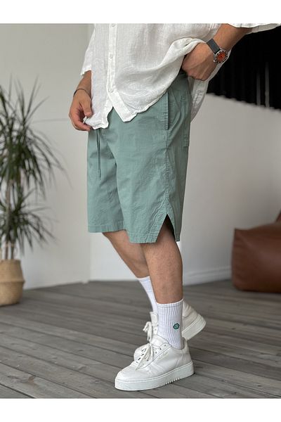 BYBASICMAN Petrol Blue Parachute Thin Shorts C-5246