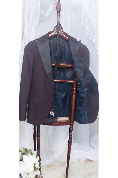 Sarar Plum Tuxedo Suit