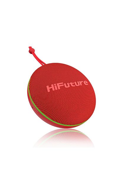 HiFuture مكبر صوت محمول باللون الأحمر - بلوتوث 5.3، 10 وات IPX4 مقاوم للماء