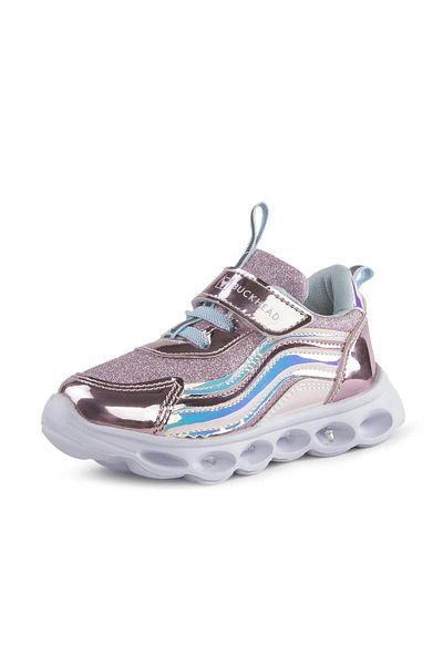 BUCKHEAD Trio Shiny Hologram Buck4246-N44 - Pink Children's Lighted Sneakers