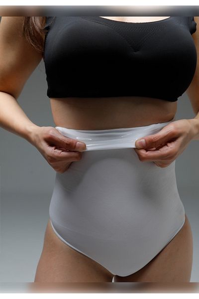 MİSTİRİK Corset sport model Lorica cu talie inalta - Recuperare burta si abdomen, culoare alba