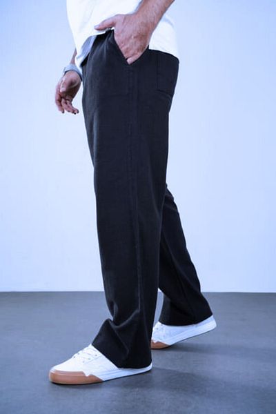 BayBayan Men's Straight Leg Trend Model Fabric School Pants
