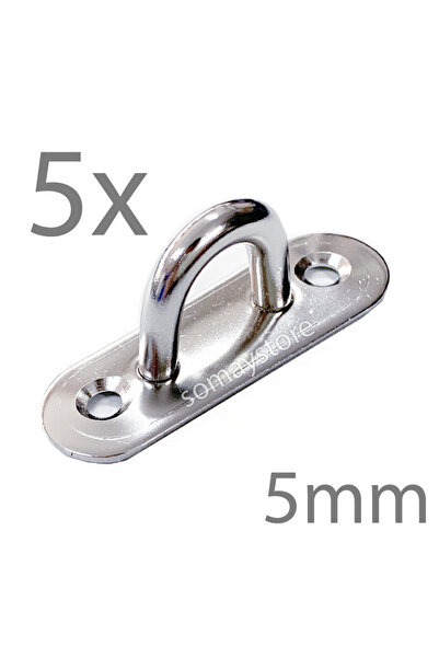 SomayStore Tekne Oval Tabanlı Köprü Iki Delikli Mapa 316 Paslanmaz 5mm (5 Adet)