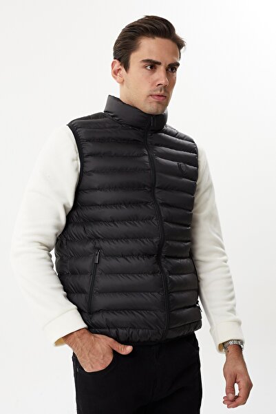 Twister Jeans ERKEK SİYAH TWİSTER JEANS KAPİTONE ŞİŞME YELEK EYL 1001 BLACK