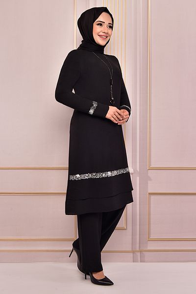 Ayşe Melek Hijab Evening Dress Suit - Women's Fashion 2680
