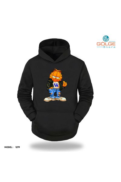 Gölge Store Сладки ситуации на приятели с лапи - Забавен и сладък унисекс суитшърт с качулка Slimfit