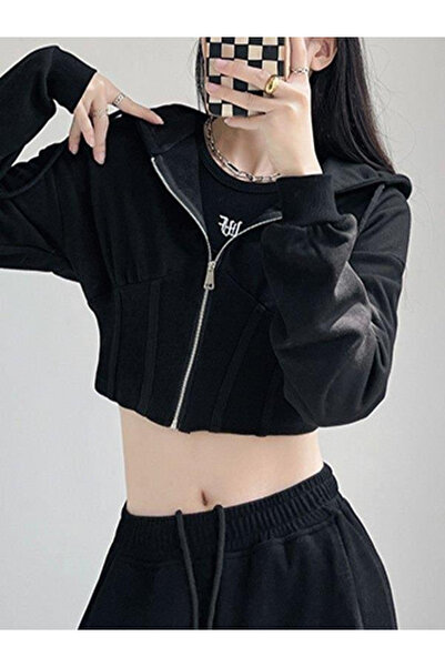 Touz Moda Ζακέτα με φερμουάρ Hype Streetwear Crop