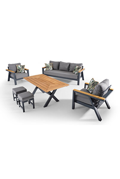 İtals Bahçe Mobilyaları İtals BİANCA Oturma Takımı Gri