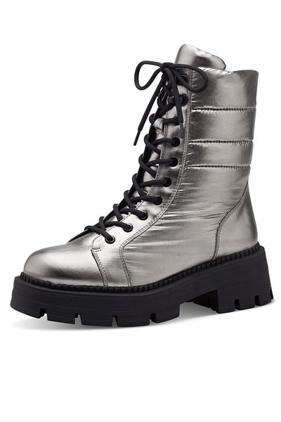 Tamaris Damen Elegante Stiefelette 1-26232-41 Silberfarben 915 Pewter Kunstleder mit TOUCH-IT