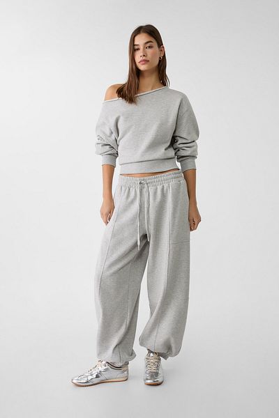 Stradivarius Cotton Balloon Fit Jogger Pants