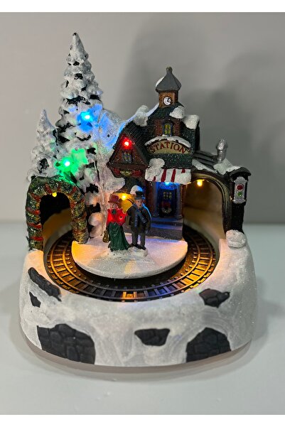 karinabest 20*20cm Pilli Işıklı Müzikli the Couple from the Train Stations Ka...