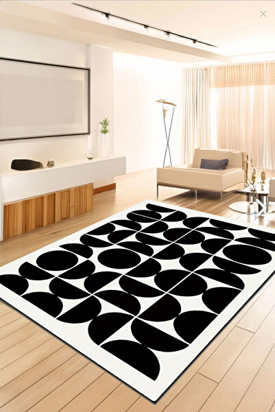 Chilai Home Locality Siyah Dikdörtgen Dekoratif Halı Djth