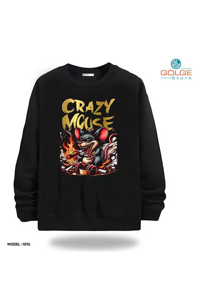 Gölge Store Fun and Cute - Cute Cases of Paw Friends - Crew Neck Unisex Slimfit Sweatshirt