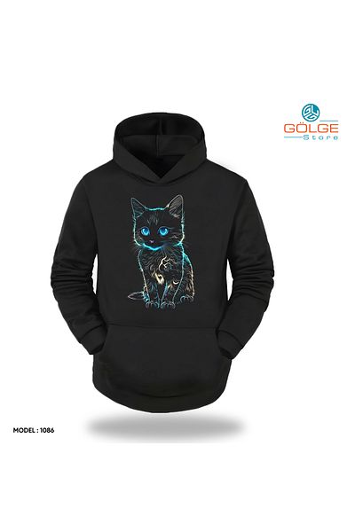 Gölge Store Сладки ситуации на приятели с лапи - Забавен и сладък унисекс суитшърт с качулка Slimfit