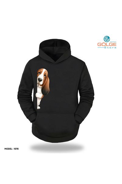 Gölge Store Сладки ситуации на приятели с лапи - Забавен и сладък унисекс суитшърт с качулка Slimfit