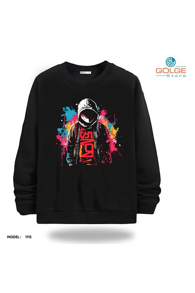 Gölge Store Unisex Slimfit Crew Neck Streetwear Sweatshirt